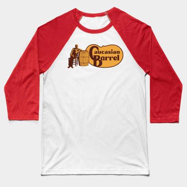 Caucasian Barrel Baseball T-Shirt by Alema Art